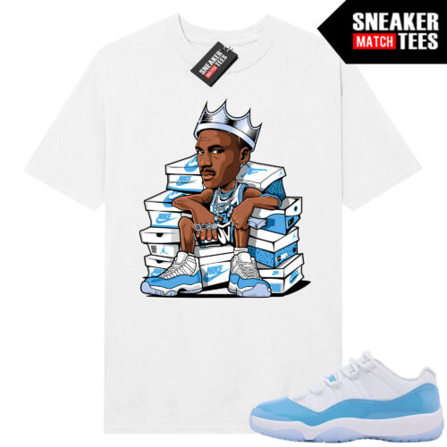 UNC 11 Low Sneaker Match Tees Shirt White MJ Sneaker King