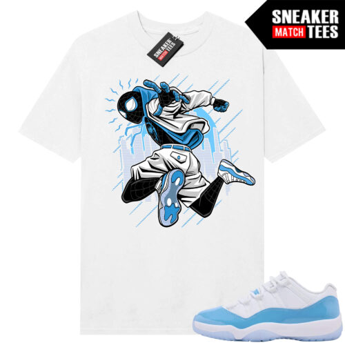UNC 11 Low Sneaker Match Tees Shirt White Miles Spidey Kicks