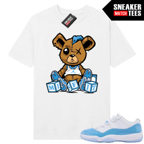 UNC 11 Low Sneaker Match Tees Shirt White Misfit Teddy