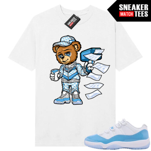 UNC 11 Low Sneaker Match Tees Shirt White Rich Bear