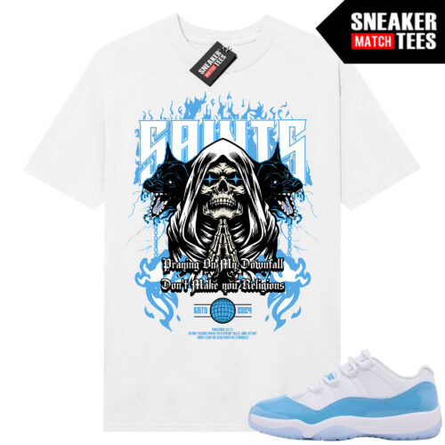 UNC 11 Low Sneaker Match Tees Shirt White Saints