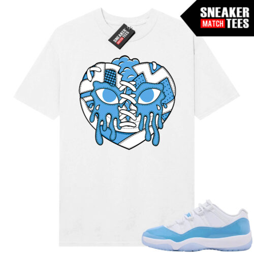 UNC 11 Low Sneaker Match Tees Shirt White Sneaker Heart