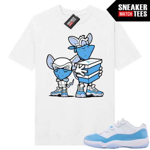 UNC 11 Low Sneaker Match Tees Shirt White Sneaker Heist