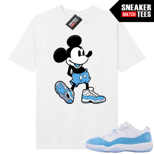 UNC 11 Low Sneaker Match Tees Shirt White Sneakerhead Mickey