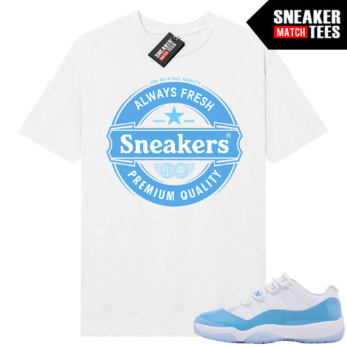 UNC 11 Low Sneaker Match Tees Shirt White Sneakers