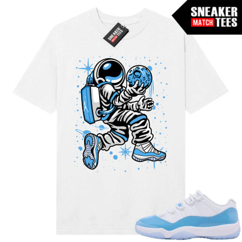 UNC 11 Low Sneaker Match Tees Shirt White Space Jam