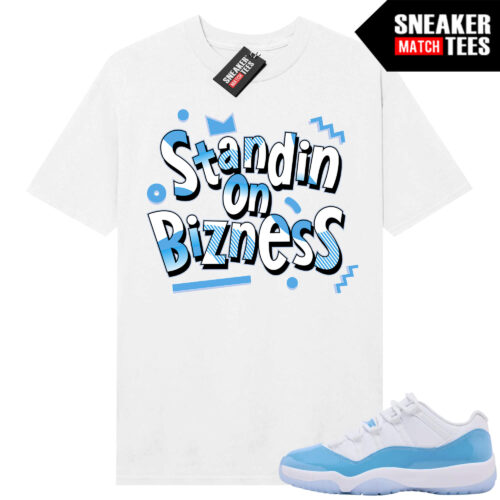 UNC 11 Low Sneaker Match Tees Shirt White Standin On Business