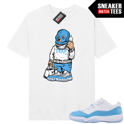 UNC 11 Low Sneaker Match Tees Shirt White Trap Bear