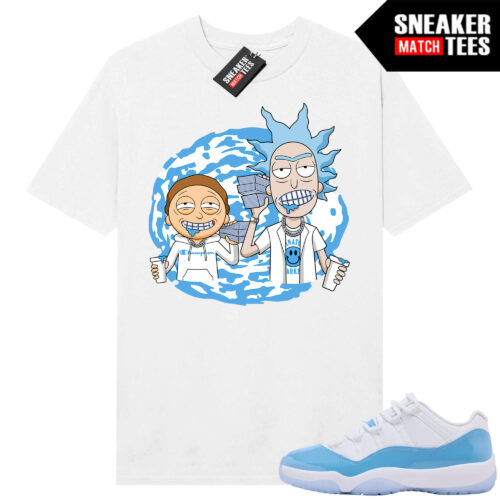 UNC 11 Low Sneaker Match Tees Shirt White Trap Ric Morty