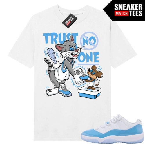 UNC 11 Low Sneaker Match Tees Shirt White Trust No One Toons