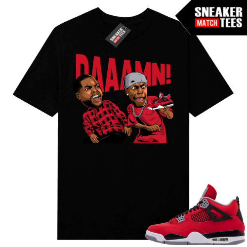 Toro Bravo 4s AJ4 Sneaker Match Tees Black DAAAMN