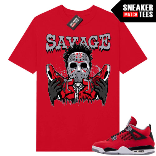 Toro Bravo 4s AJ4 Sneaker Match Tees Red 23 Savage
