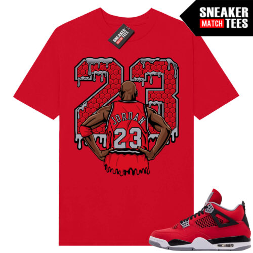 Toro Bravo 4s AJ4 Sneaker Match Tees Red 23 is Back