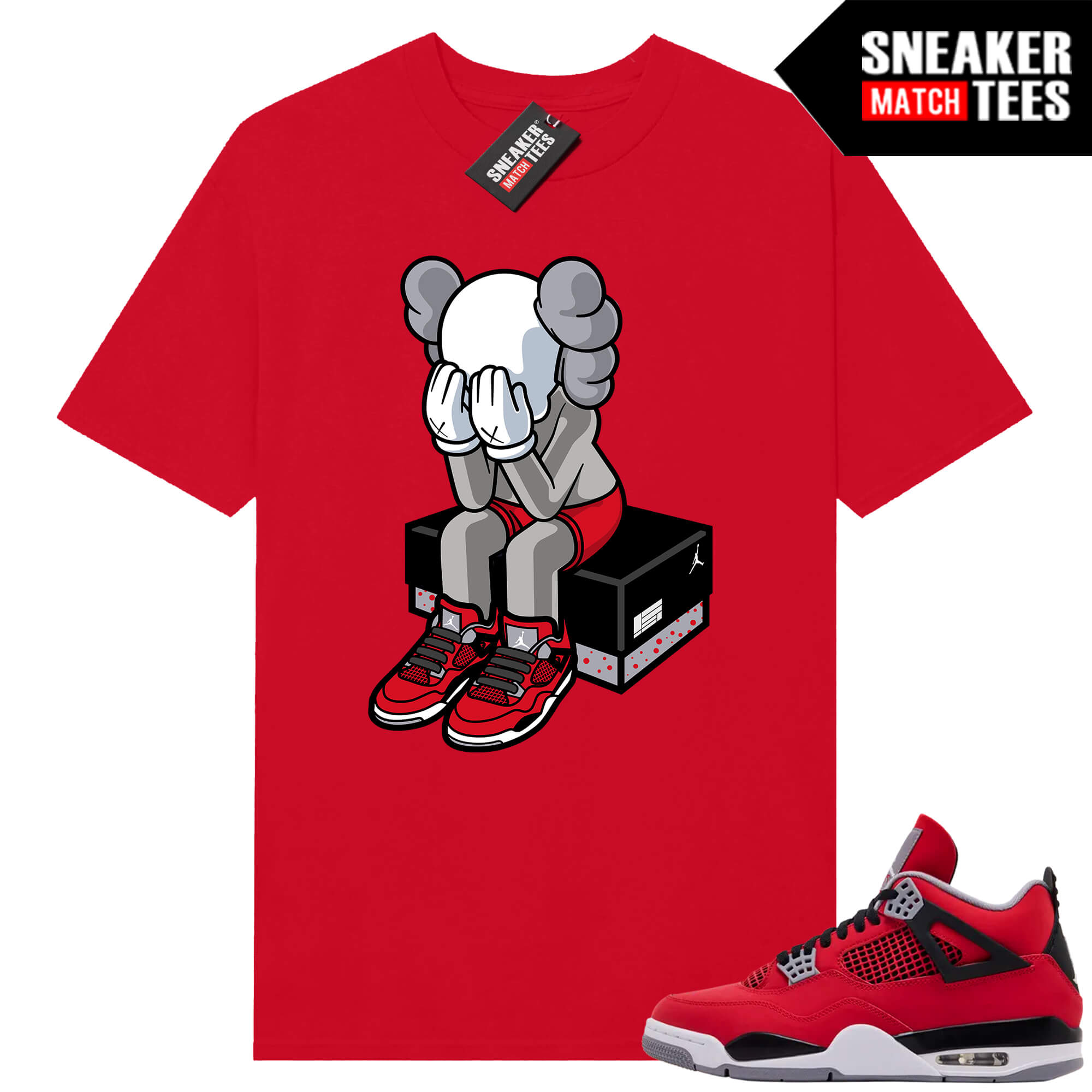 Toro Bravo 4s AJ4 Sneaker Match Tees Red AJ4 Toy