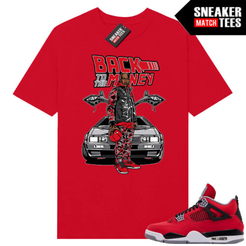 Toro Bravo 4s AJ4 Sneaker Match Tees Red Back to the Money