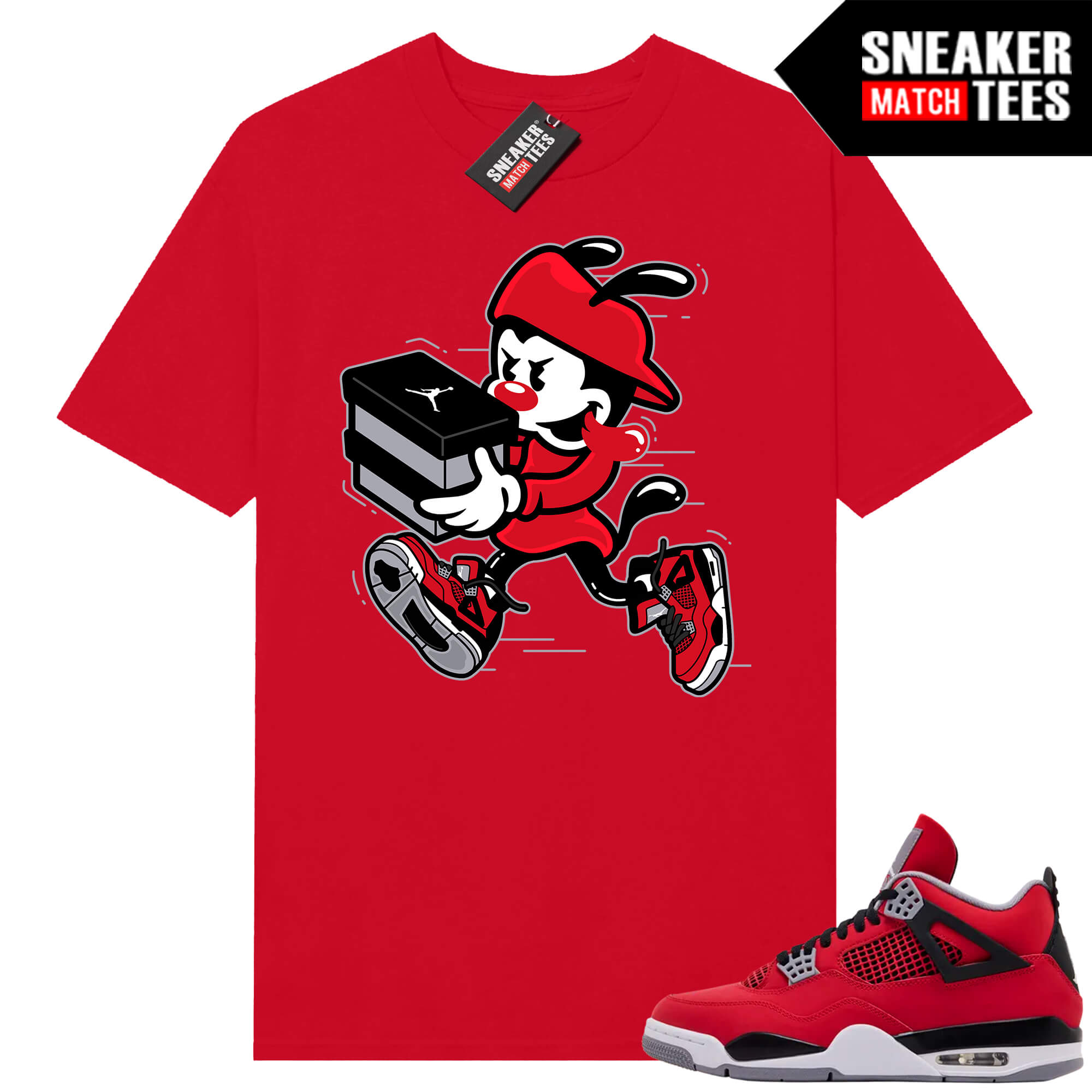 Toro Bravo 4s AJ4 Sneaker Match Tees Red Double Up