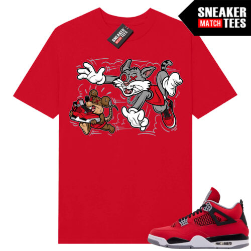 Toro Bravo 4s AJ4 Sneaker Match Tees Red Finessed