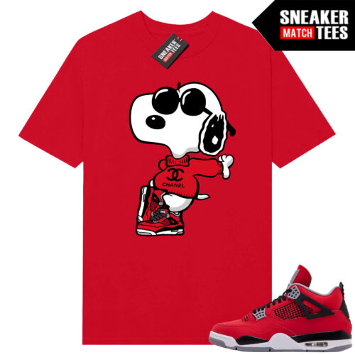 Toro Bravo 4s AJ4 Sneaker Match Tees Red Fly Snoopy