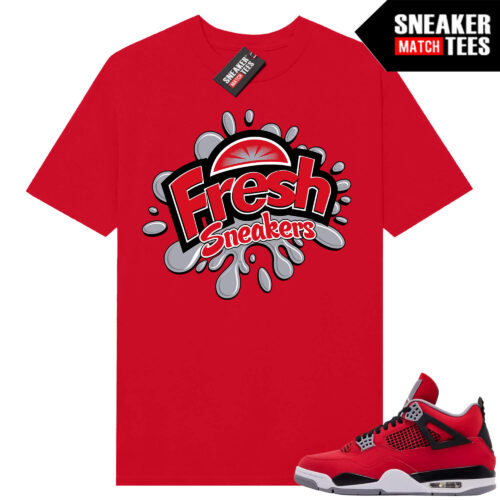 Toro Bravo 4s AJ4 Sneaker Match Tees Red Fresh Sneakers