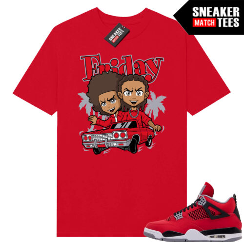 Toro Bravo 4s AJ4 Sneaker Match Tees Red Friday x Boondocks Parody