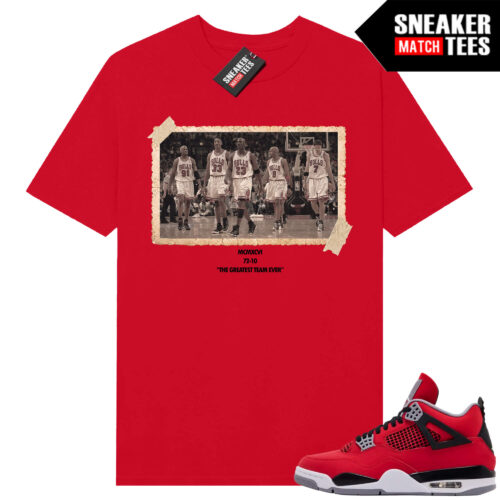 Toro Bravo 4s AJ4 Sneaker Match Tees Red Greatest Team Ever