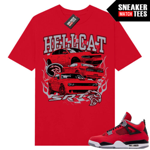 Toro Bravo 4s AJ4 Sneaker Match Tees Red Hellcat