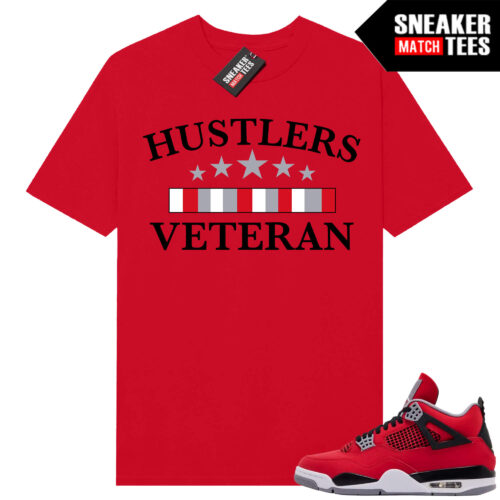 Toro Bravo 4s AJ4 Sneaker Match Tees Red Hustlers Veteran