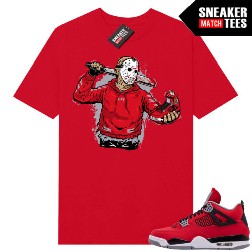 Toro Bravo 4s AJ4 Sneaker Match Tees Red Jason Cop V2