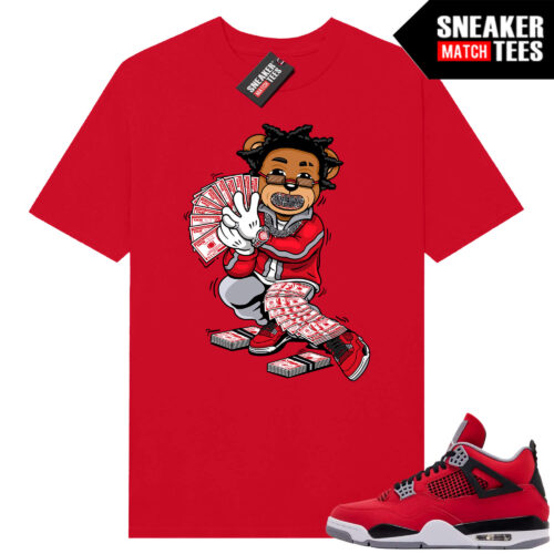 Toro Bravo 4s AJ4 Sneaker Match Tees Red Kodak Bear