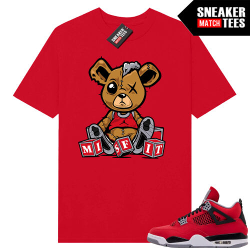 Toro Bravo 4s AJ4 Sneaker Match Tees Red Misfit Teddy