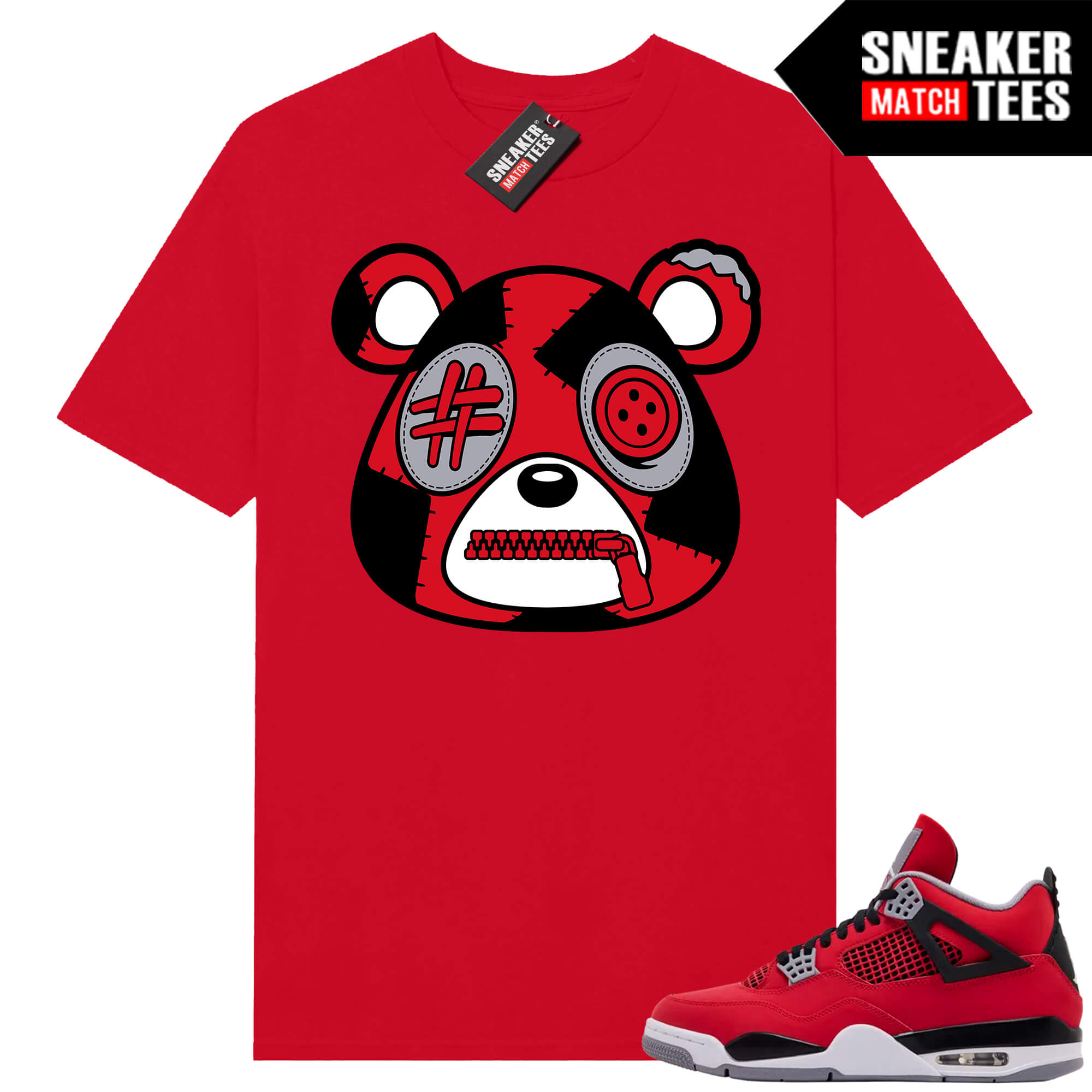 Toro Bravo 4s AJ4 Sneaker Match Tees Red Misunderstood Bear