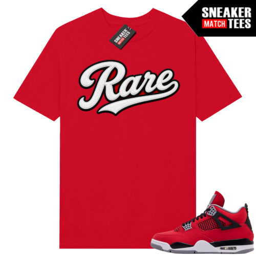 Toro Bravo 4s AJ4 Sneaker Match Tees Red Rare Script Patch Effect