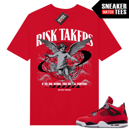 Toro Bravo 4s AJ4 Sneaker Match Tees Red Risktakers Worldwide