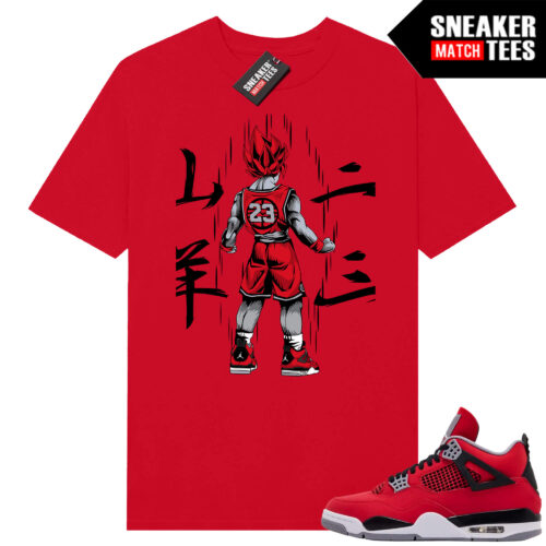 Toro Bravo 4s AJ4 Sneaker Match Tees Red Saiyan 23