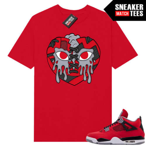 Toro Bravo 4s AJ4 Sneaker Match Tees Red Sneaker Heart