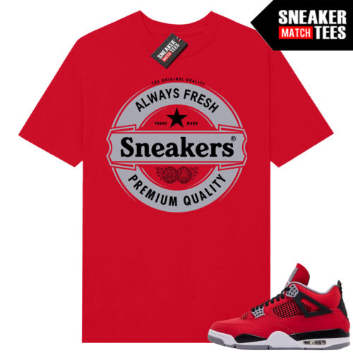 Toro Bravo 4s AJ4 Sneaker Match Tees Red Sneakers