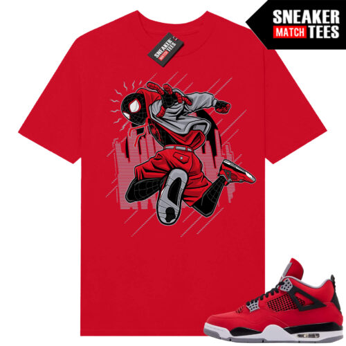 Toro Bravo 4s AJ4 Sneaker Match Tees Red Spidey Kicks