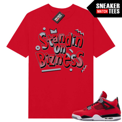 Toro Bravo 4s AJ4 Sneaker Match Tees Red Standin On Bizness
