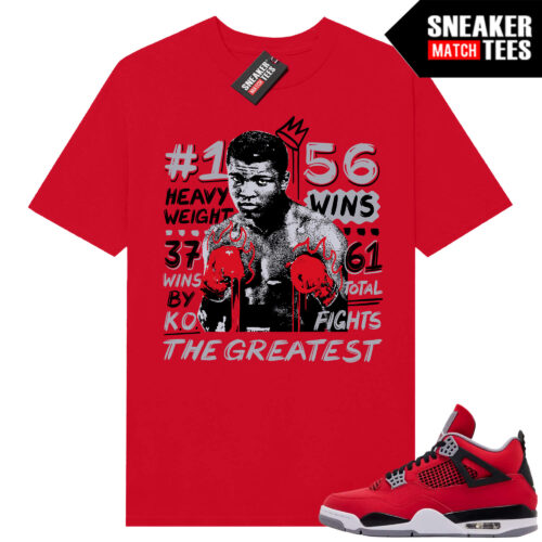 Toro Bravo 4s AJ4 Sneaker Match Tees Red The Greatest