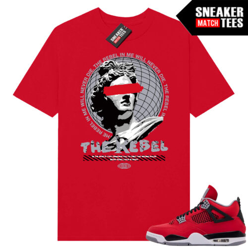 Toro Bravo 4s AJ4 Sneaker Match Tees Red The Rebel In Me