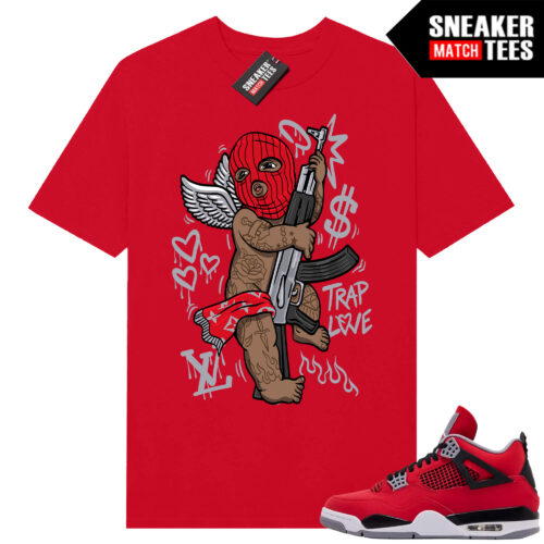 Toro Bravo 4s AJ4 Sneaker Match Tees Red Trap Angel