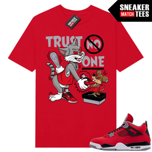 Toro Bravo 4s AJ4 Sneaker Match Tees Red Trust No One Toons