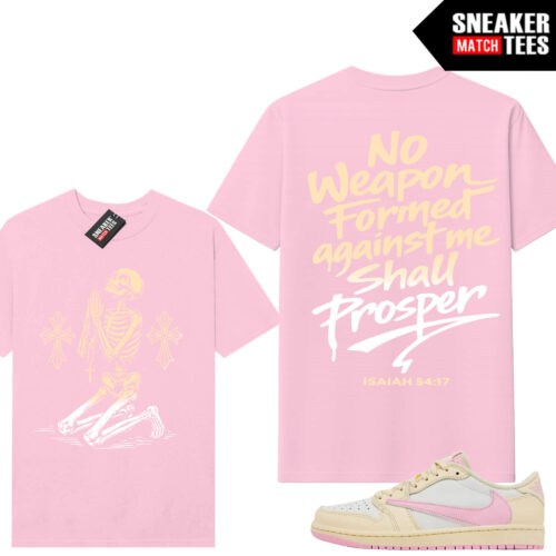 Travis 1 low Shy Pink Sneaker Match Tees Pink No Weapon