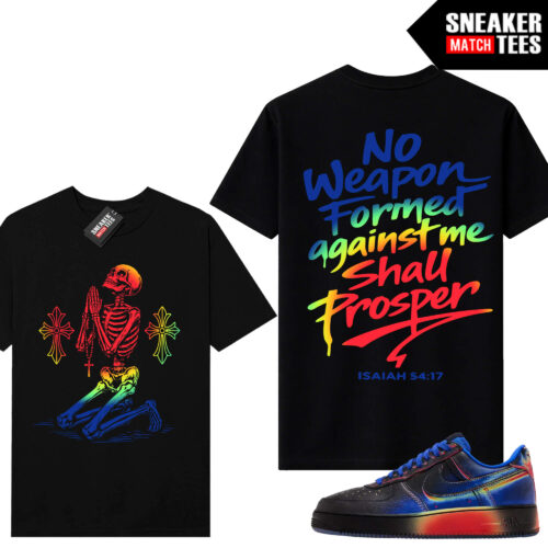 AF1 Heat Map Sneaker Match Tees Black No Weapon
