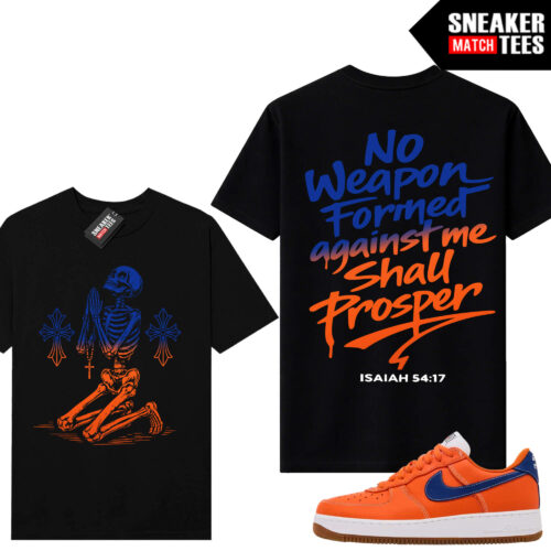 AF1 Low Knicks Sneaker Match Tees Black No Weapon