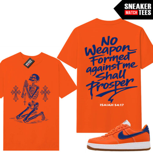AF1 Low Knicks Sneaker Match Tees Orange No Weapon