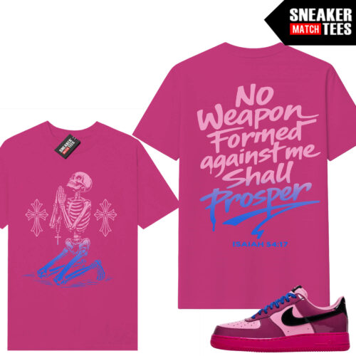 AF1 Low Pink Cooler Patent Sneaker Match Tees Pink No Weapon