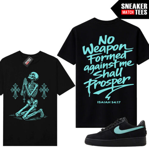 AF1 Low Tiffany Sneaker Match Tees Black No Weapon