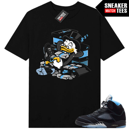 Black Carolina 5 AJ5 Sneaker Match Tees Black Got My Bread Up