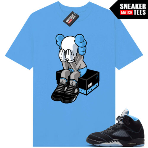 Black Carolina 5 AJ5 Sneaker Match Tees Carolina Blue AJ5 Toy